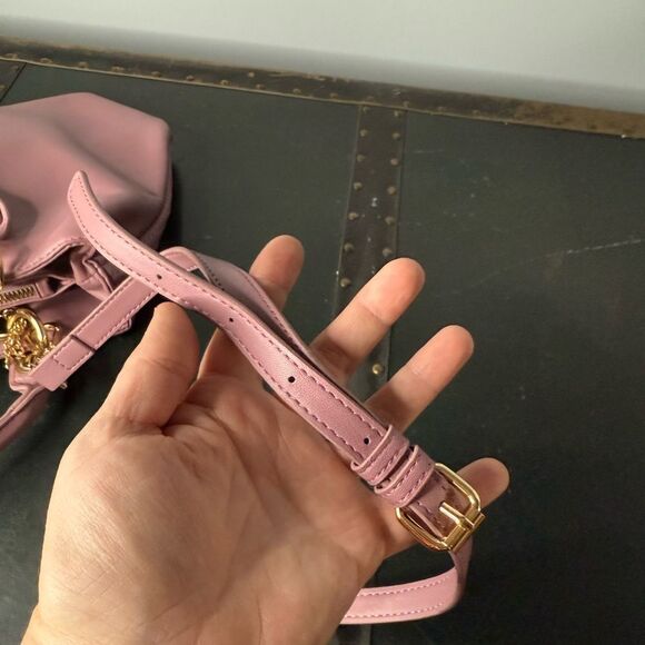 Betsey Johnson Gigi Mauve Vegan Leather Triple Entry Satchel Scarf Shoulder Bag - Picture 7 of 7
